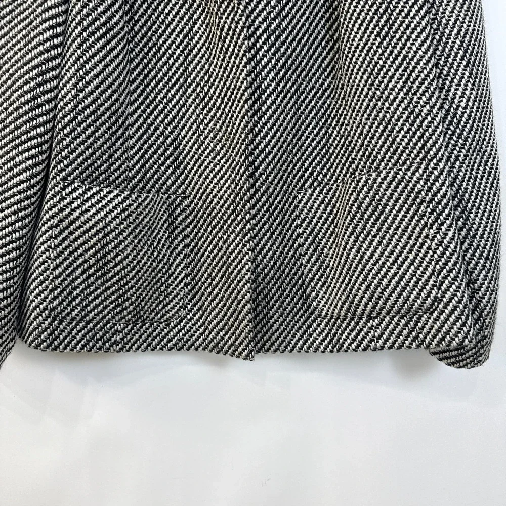 Vintage‎ Sag Harbor Jacket Size 16W Black White Textured Snap Button Pockets